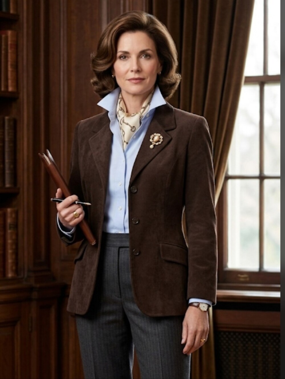 Cache Vintage Brown Blazer Jacket 6 Old Money Professional
